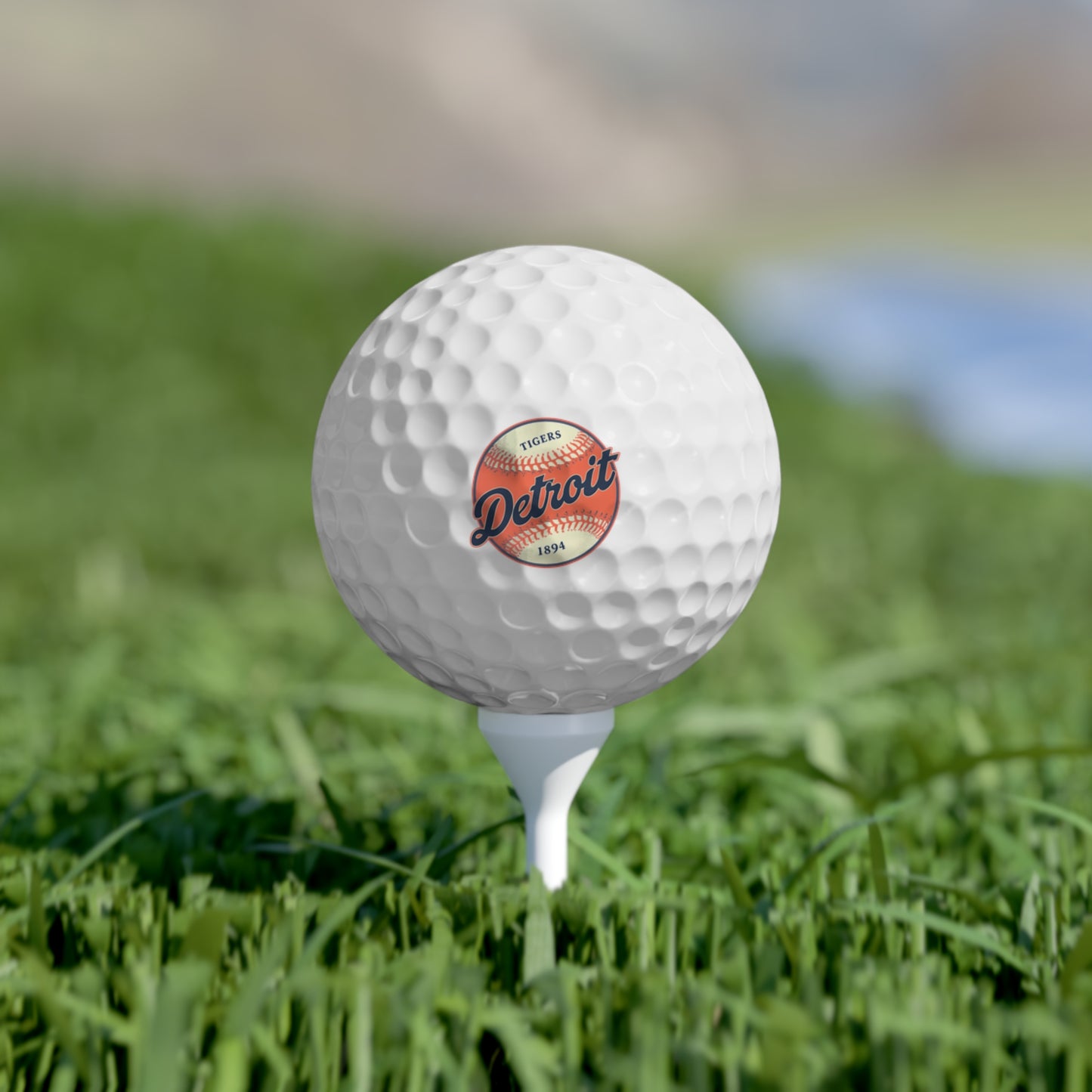 Personalized Golf Balls - 6 Pack with Detroit Tigers Design