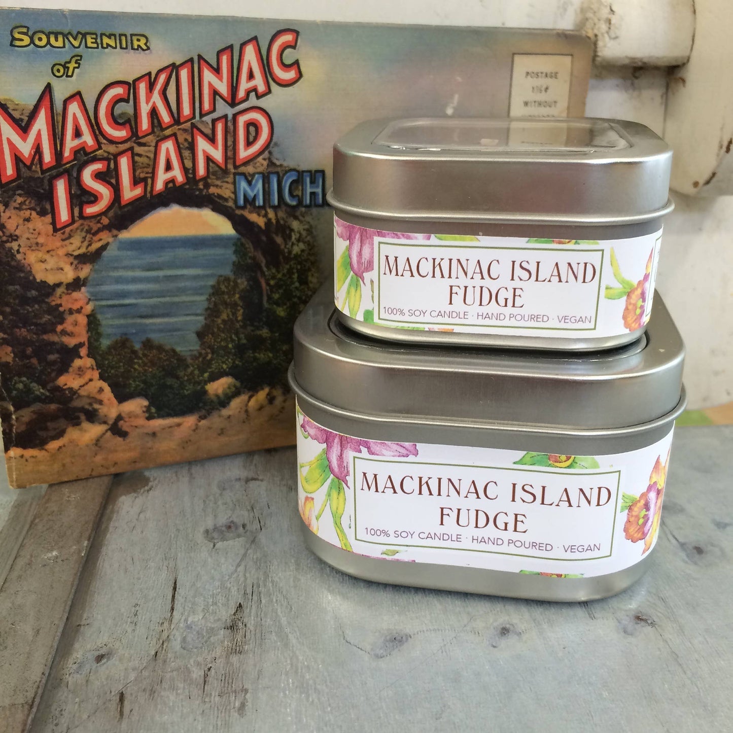 Mackinac Island Fudge Soy Candle in Large Tin - Michigan
