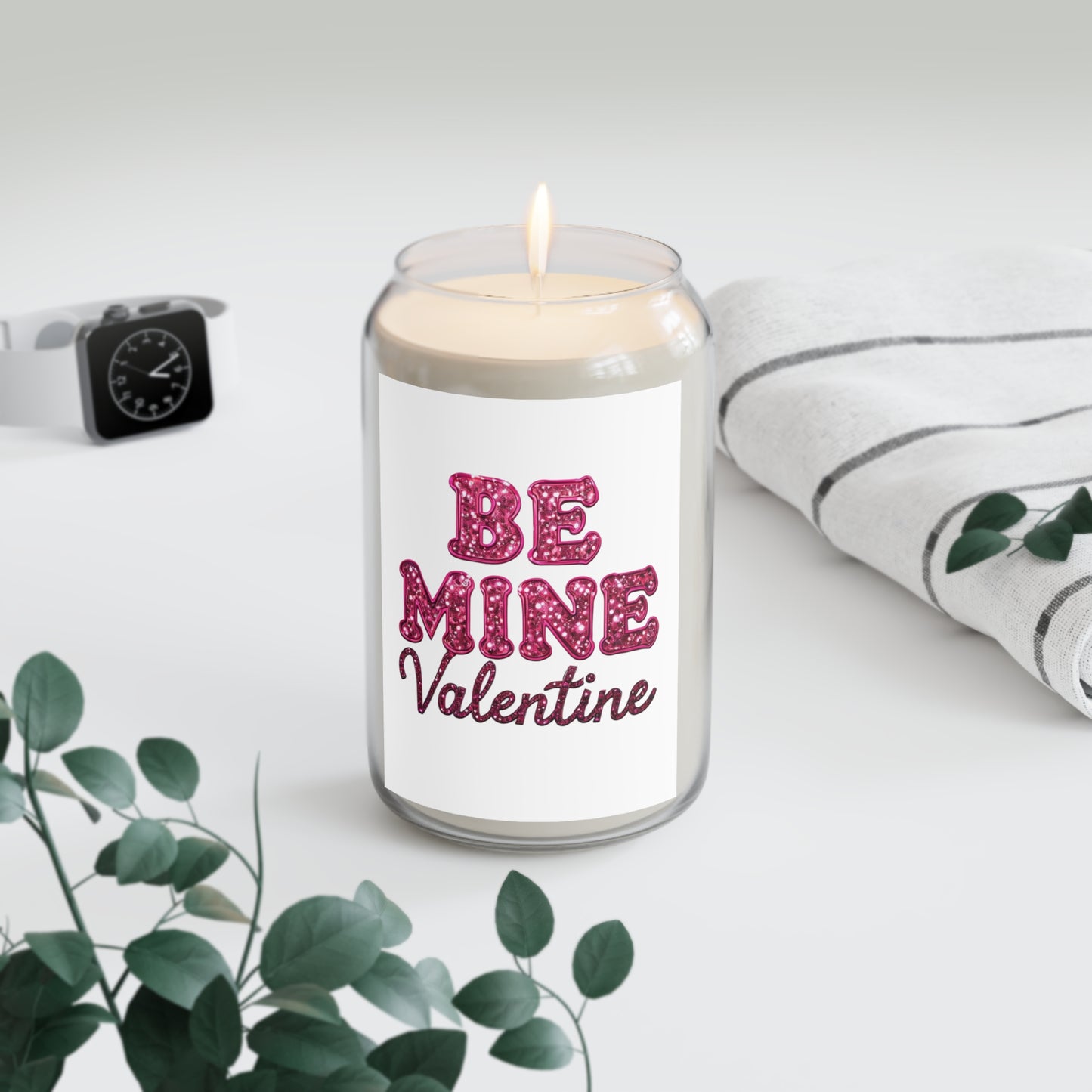 Candle, Be Mine Faux Sequin Valentine's Design, 13.75oz