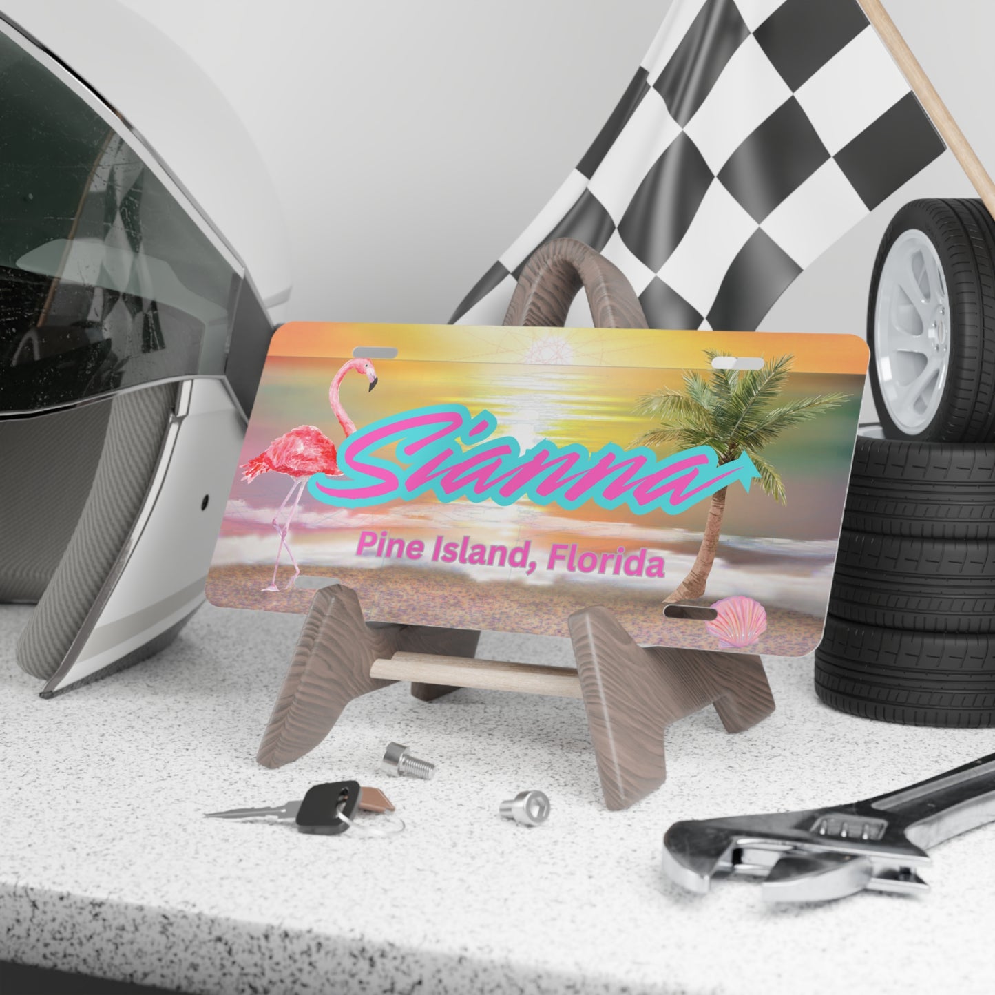 License Plate, Pine Island Florida Custom Name Personalized Gift, Plate Cover, Car Decoration, Car Accessories, Bokeelia, Matlacha, St James