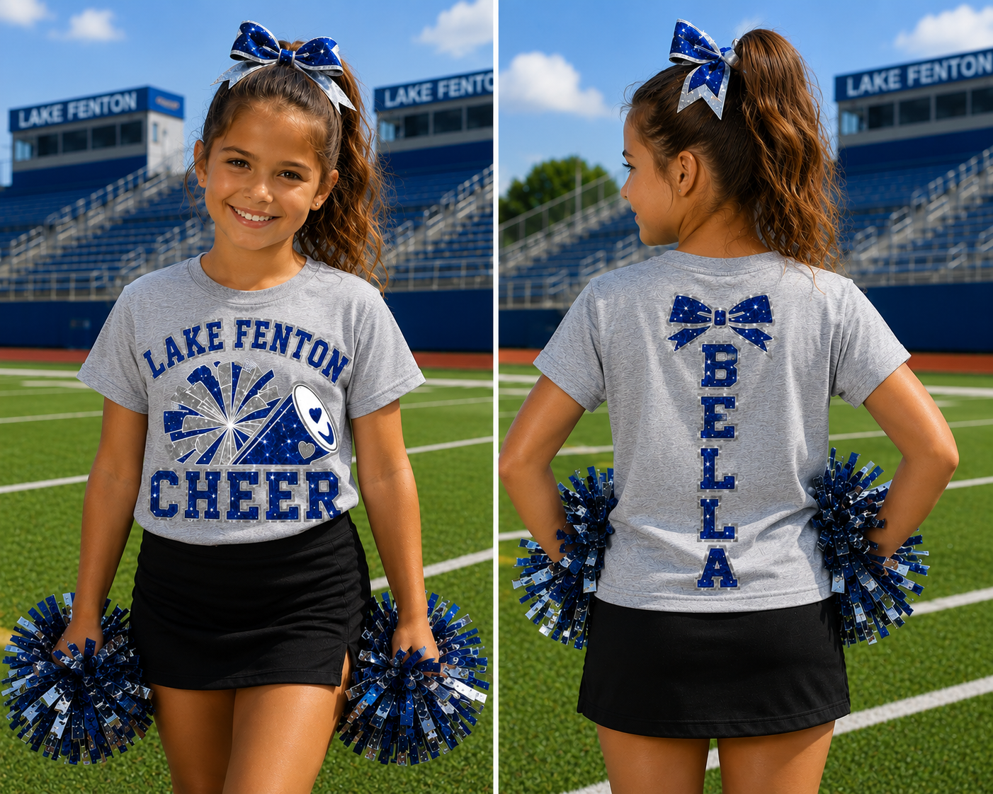 Lake Fenton Cheer Youth T-Shirt | Bella Canvas Blue Devils Cheer Shirt XS-XL
