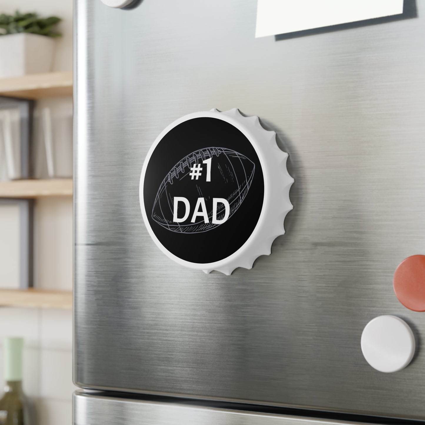 Personalized Gift Idea, Bottle Opener, Dad Gift, Groomsman Gift, Coaches Gift, Football Gift, Magnet Bottle Opener, Football Party, Man Cave