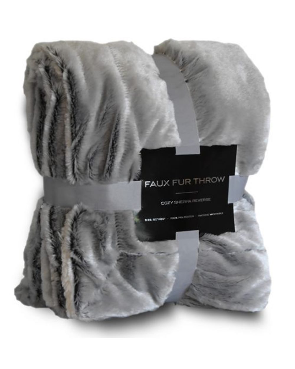 Alpine Cozy Fleece 50W x 60L Throw Blanket, Grey