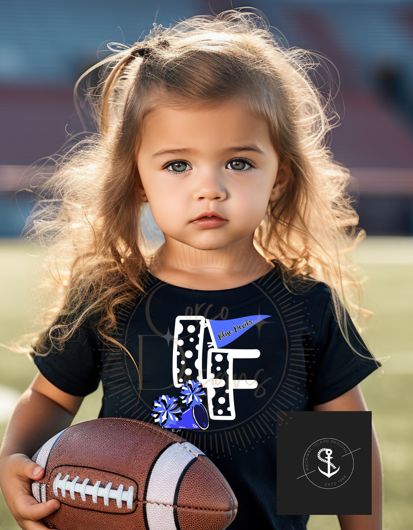 LF Lake Fenton Polka Dot Cheer T-Shirt Sizes Infant, Toddler, Youth Sizes