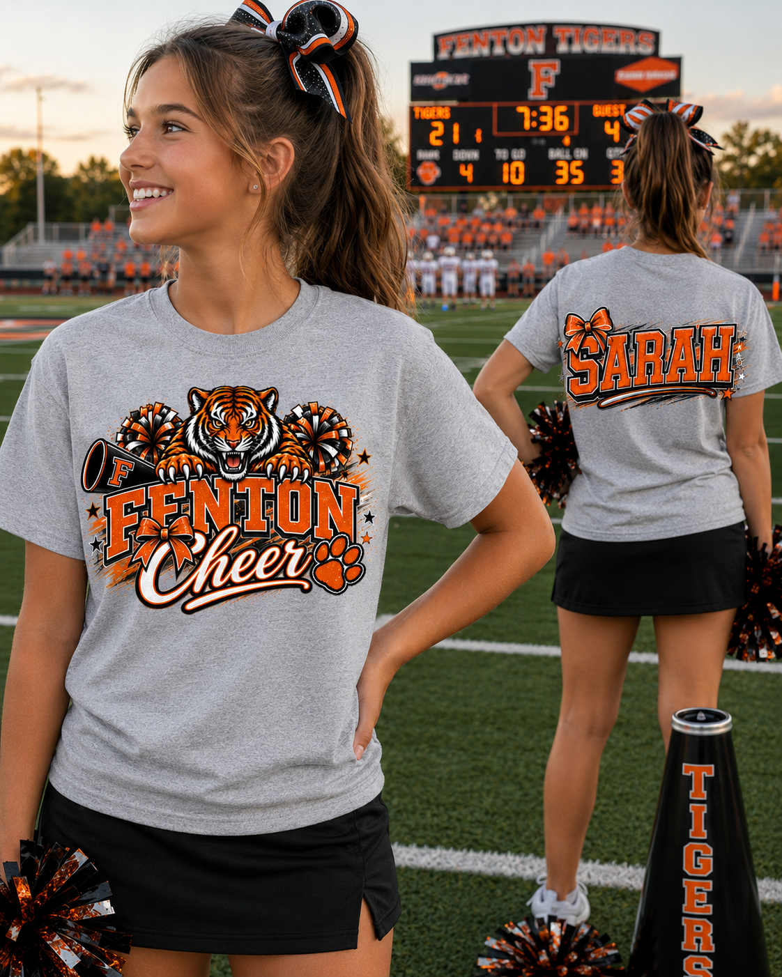 Fenton Cheer Spirit Wear | Gildan Softstyle T-Shirt, Crewneck Sweatshirt or Hoodie