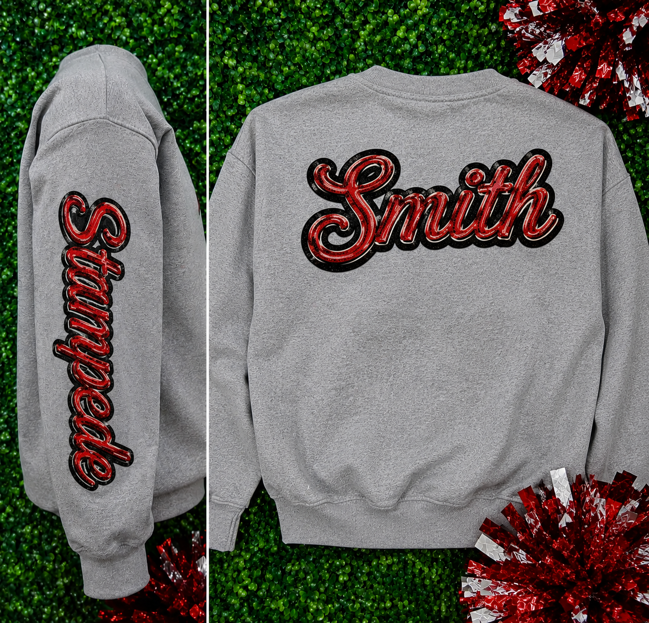 Holly Stampede Game Day Sequin Crewneck Sweatshirt | Custom Name & Sleeve Spirit Wear S-5XL
