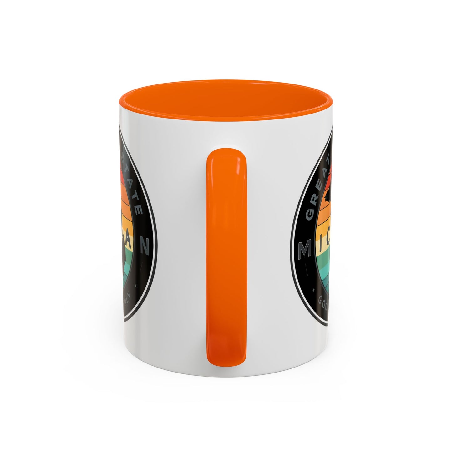 Michigan Accent Coffee Mug, Great Lakes State Cup, Personalized Gift for Michiganders, Camping, Boating, Good Vibes Only