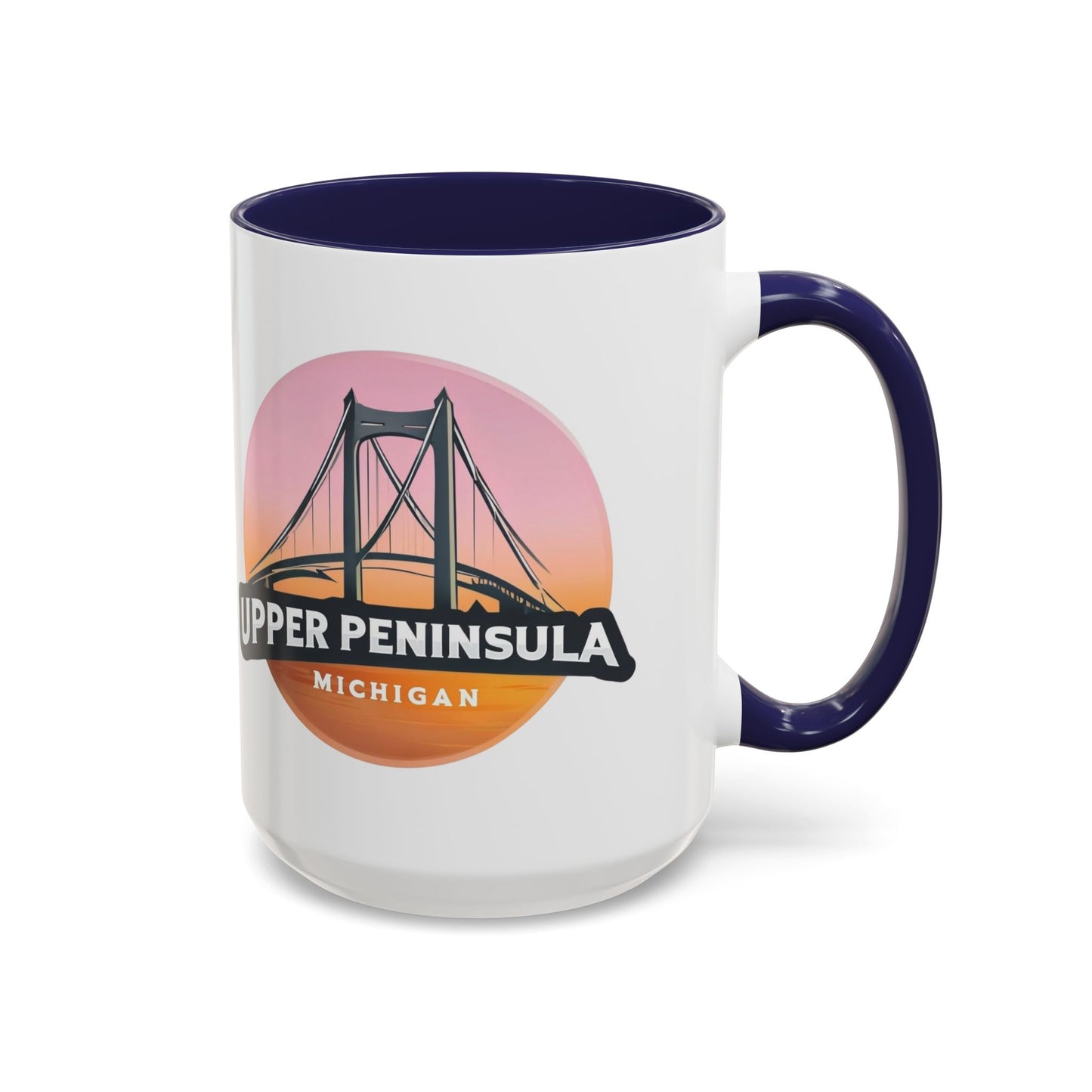 Coffee Mug, Mackinac Bridge Upper Peninsula Michigan Personalized Cup, Mackinac Island, Custom Name Mug, Gift for Coffee Lover, Travel Mug,