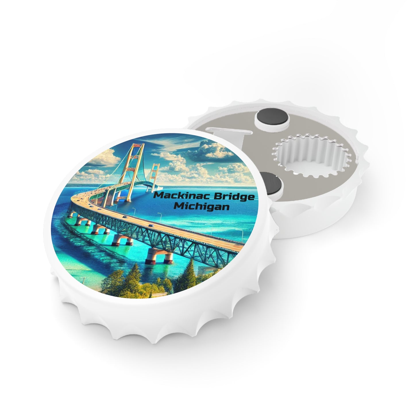 Mackinac Bridge, Michigan Bottle Opener, Fridge Magnet, Beer Lover, Mackinac Island, Mackinaw City, St Ignace, Up North, Upper Peninsula