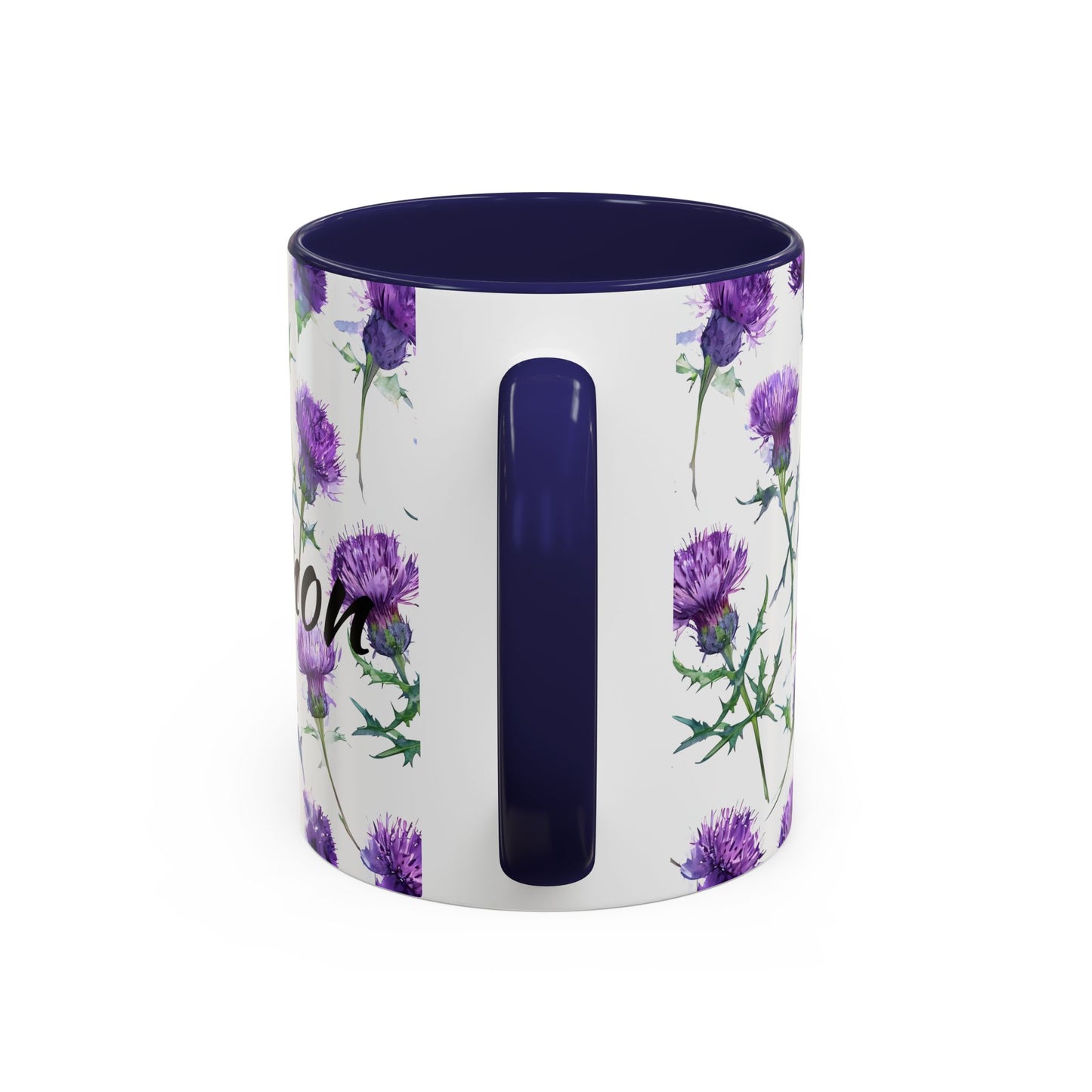 Coffee Mug, Scottish Thistle Design, Tea Cup, Floral Pattern, Gift for Her, Ceramic Mug, Kitchen Decor, Unique Mug, Personalized