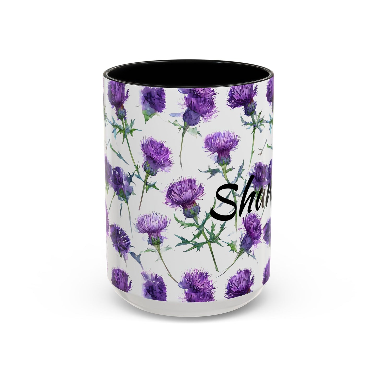 Coffee Mug, Scottish Thistle Design, Tea Cup, Floral Pattern, Gift for Her, Ceramic Mug, Kitchen Decor, Unique Mug, Personalized