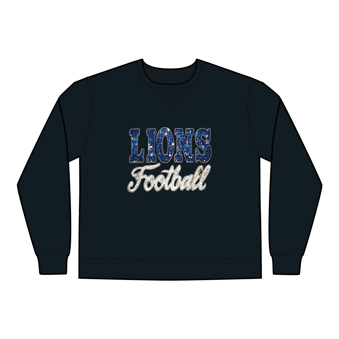 Lions Football Sweatshirt, Team Sports Apparel, Lions Fan Gift, Game Day Gear, Crewneck, ComforWash Garment Dyed, Football Mom