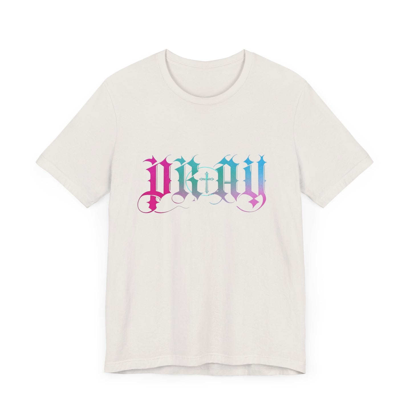 Pray with Cross Unisex T-Shirt, Religious Graphic Tee, Christian Gift, Bella Canvas Shirt, Unisex Jersey Top