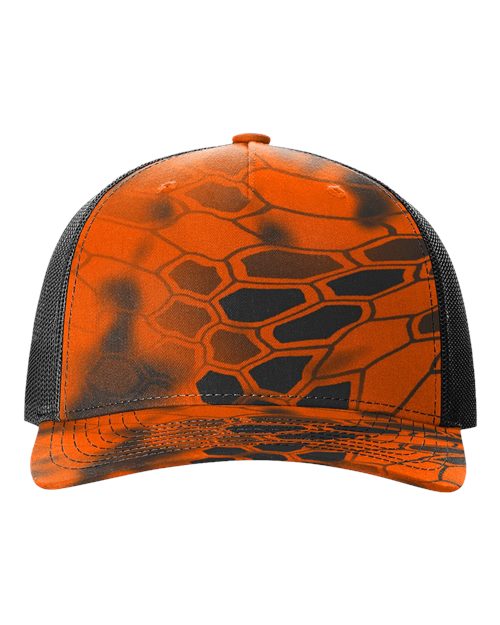Printed Five-Panel Trucker Cap – Kryptec Pontus/White Mesh Snapback Hat Other Colors Also Avialable