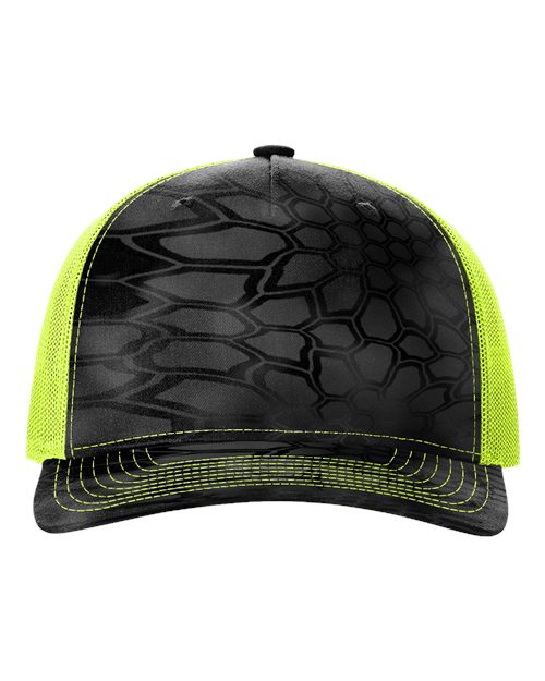 Printed Five-Panel Trucker Cap – Kryptec Pontus/White Mesh Snapback Hat Other Colors Also Avialable
