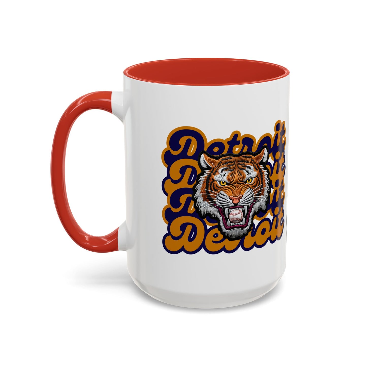 Bold Detroit Baseball, Tiger Coffee Mug, Fun Gift for Detroit Fans, Cute Tea Mug, Customizable Accent Mug, Collectible Sports Mug