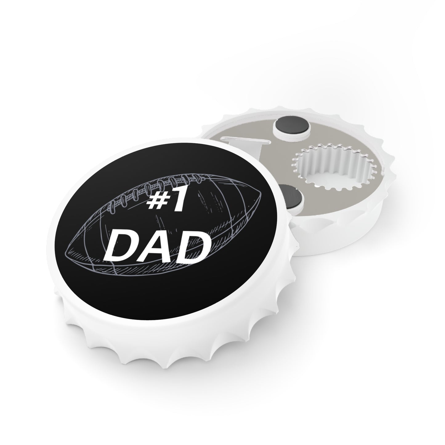 Personalized Gift Idea, Bottle Opener, Dad Gift, Groomsman Gift, Coaches Gift, Football Gift, Magnet Bottle Opener, Football Party, Man Cave