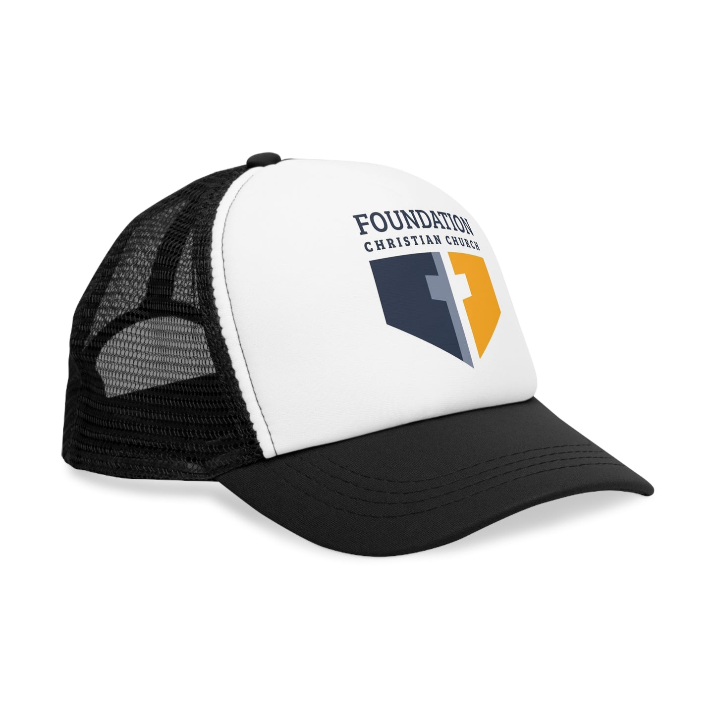 Foundation Christian Church Mesh Cap, Oakland University, Michigan, Faith, Cross, Baseball Hat, College, Rochester Michigan