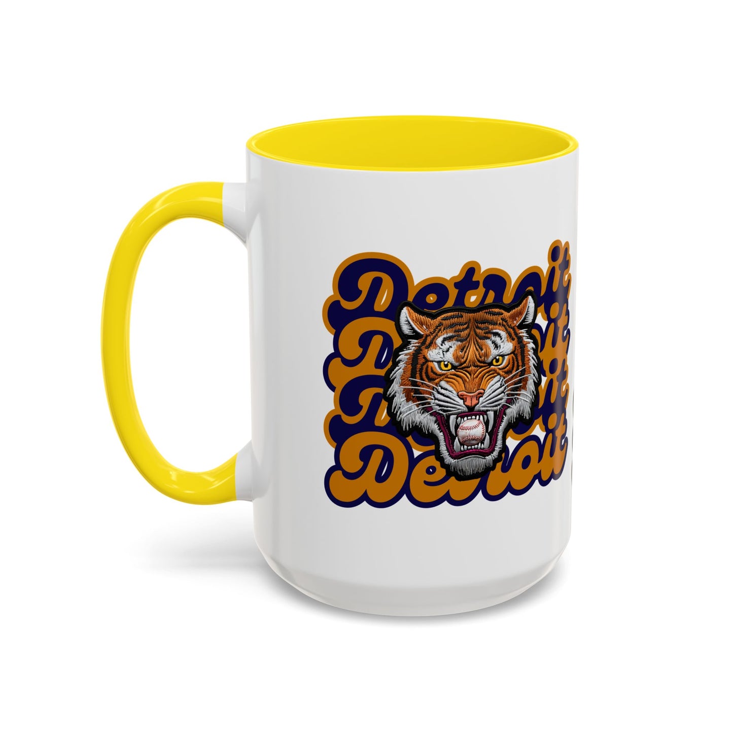Bold Detroit Baseball, Tiger Coffee Mug, Fun Gift for Detroit Fans, Cute Tea Mug, Customizable Accent Mug, Collectible Sports Mug