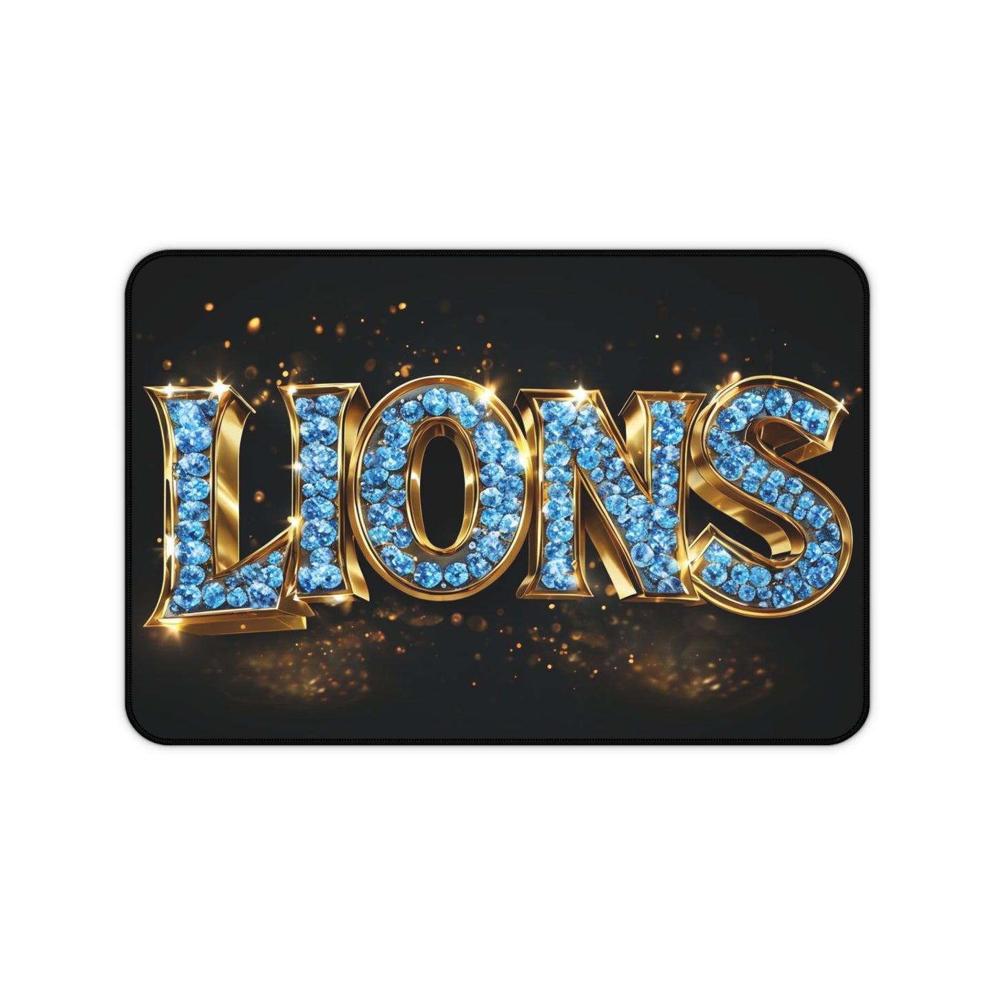 Lions Bling Desk Mat, Lions Fan, Lion Lover Gift, Square Mouse Pad, Animal Print Decor, Office Desk Accessory