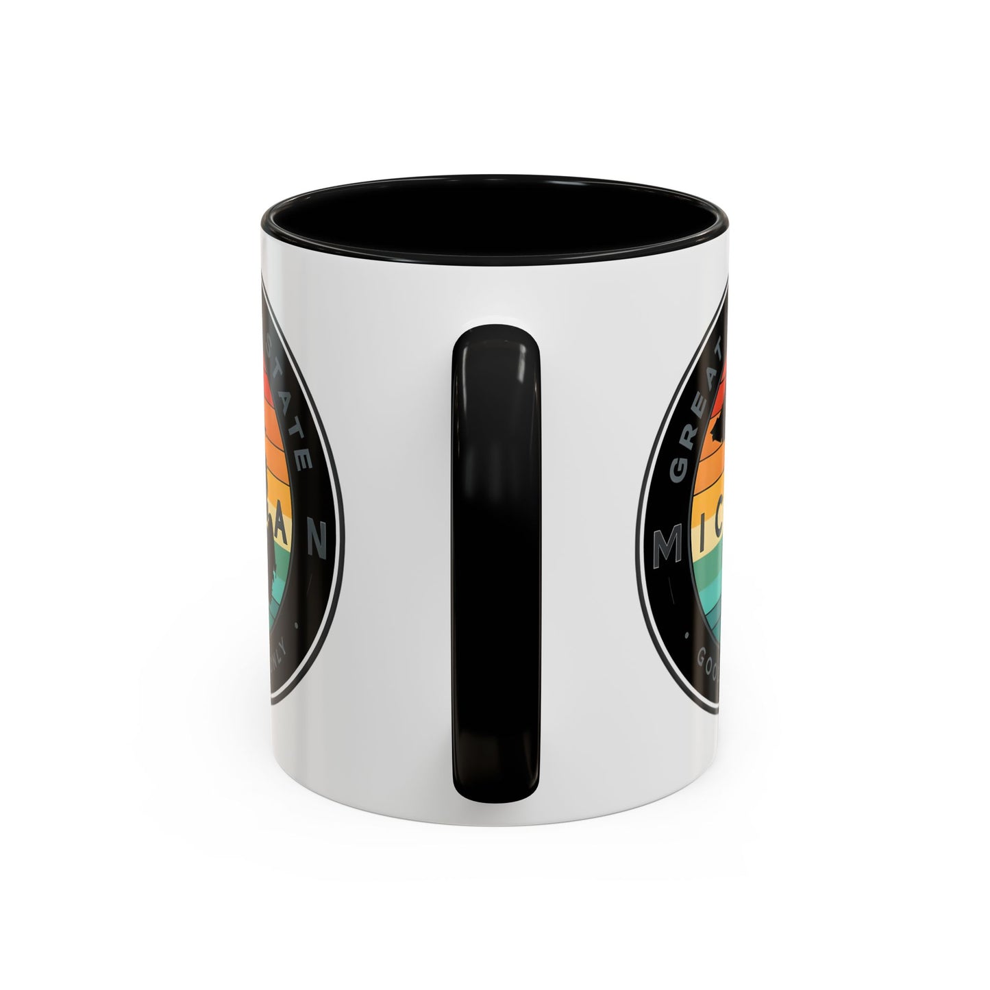 Michigan Accent Coffee Mug, Great Lakes State Cup, Personalized Gift for Michiganders, Camping, Boating, Good Vibes Only