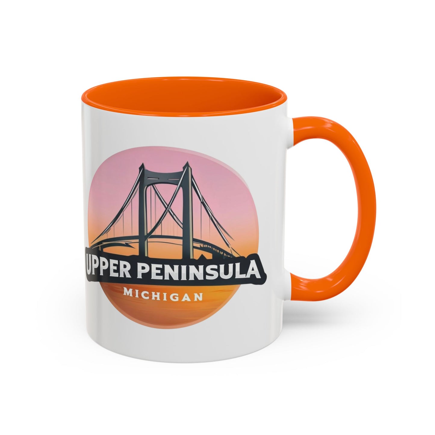 Coffee Mug, Mackinac Bridge Upper Peninsula Michigan Personalized Cup, Mackinac Island, Custom Name Mug, Gift for Coffee Lover, Travel Mug,