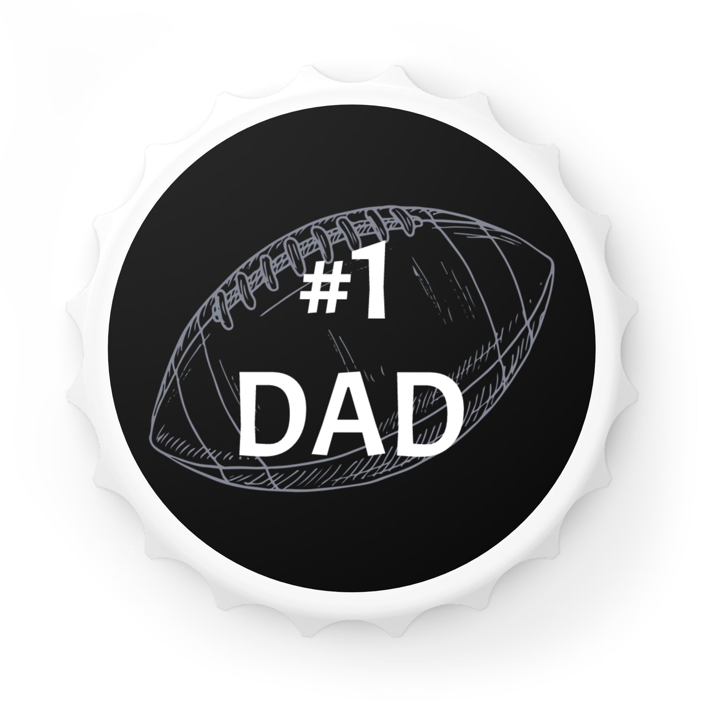 Personalized Gift Idea, Bottle Opener, Dad Gift, Groomsman Gift, Coaches Gift, Football Gift, Magnet Bottle Opener, Football Party, Man Cave