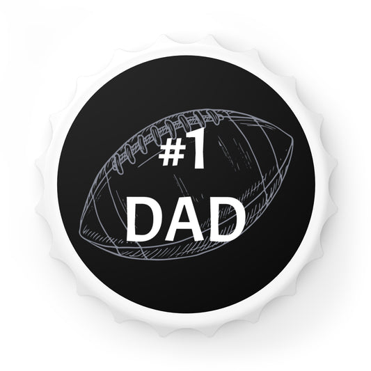 Personalized Gift Idea, Bottle Opener, Dad Gift, Groomsman Gift, Coaches Gift, Football Gift, Magnet Bottle Opener, Football Party, Man Cave