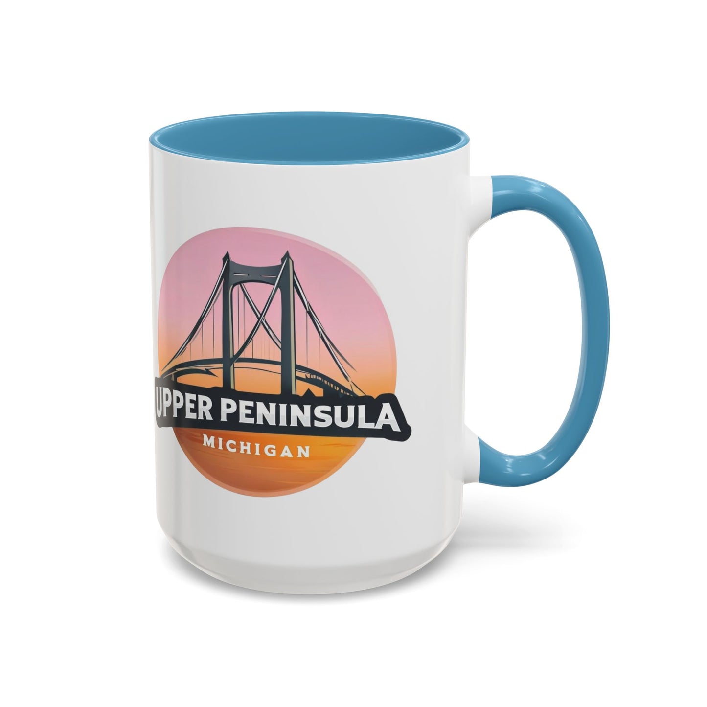 Coffee Mug, Mackinac Bridge Upper Peninsula Michigan Personalized Cup, Mackinac Island, Custom Name Mug, Gift for Coffee Lover, Travel Mug,