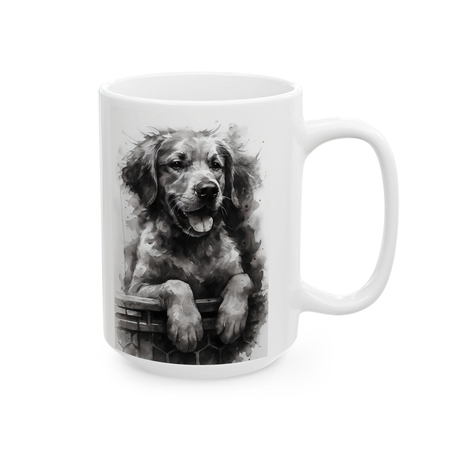 Custom Pet Portrait Mug - Personalized Dog/Cat Coffee Cup, Gift for Pet Lovers, Fun Pet Memorable Mug, Mother's Day, Dog Mom, Dog Dad Gift
