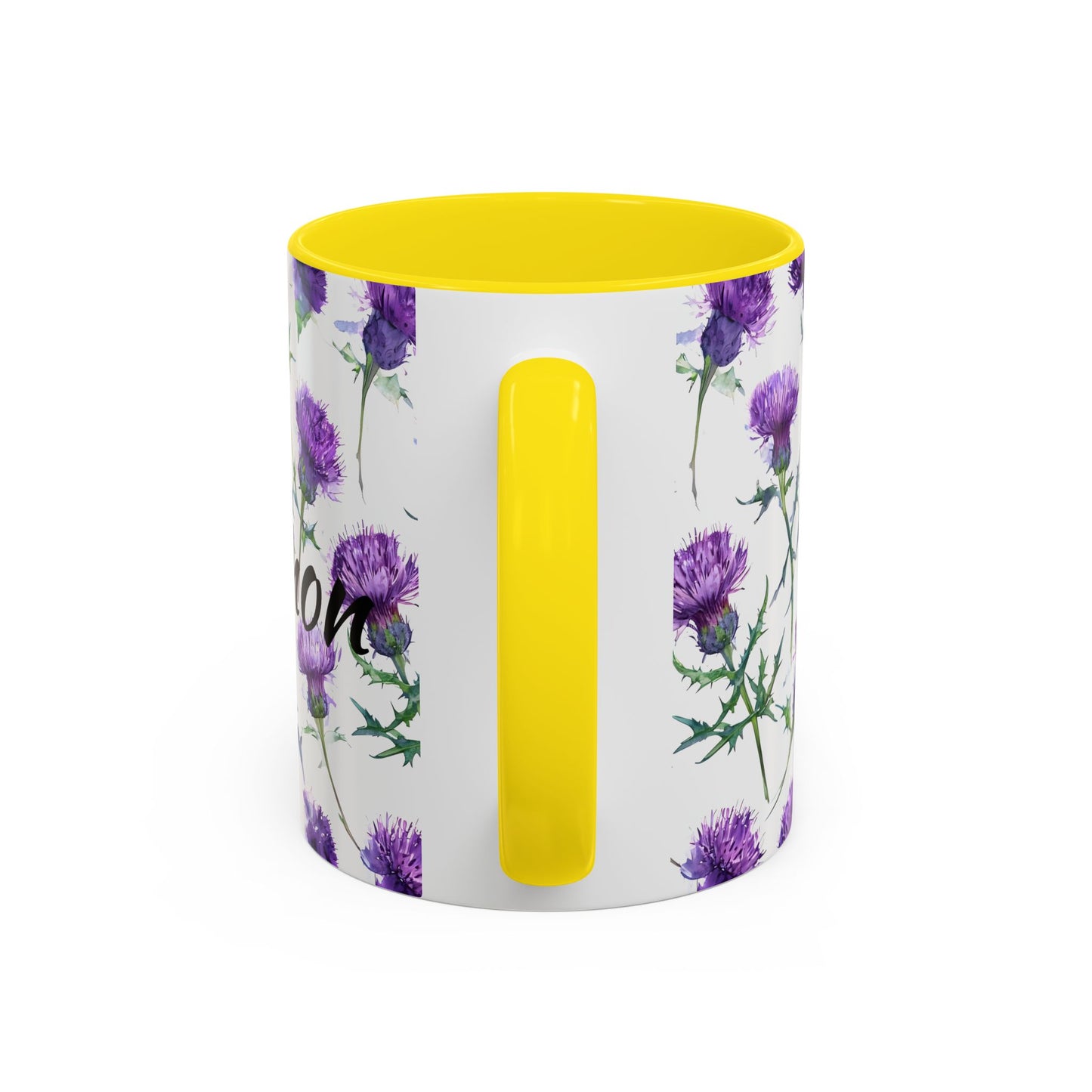 Coffee Mug, Scottish Thistle Design, Tea Cup, Floral Pattern, Gift for Her, Ceramic Mug, Kitchen Decor, Unique Mug, Personalized