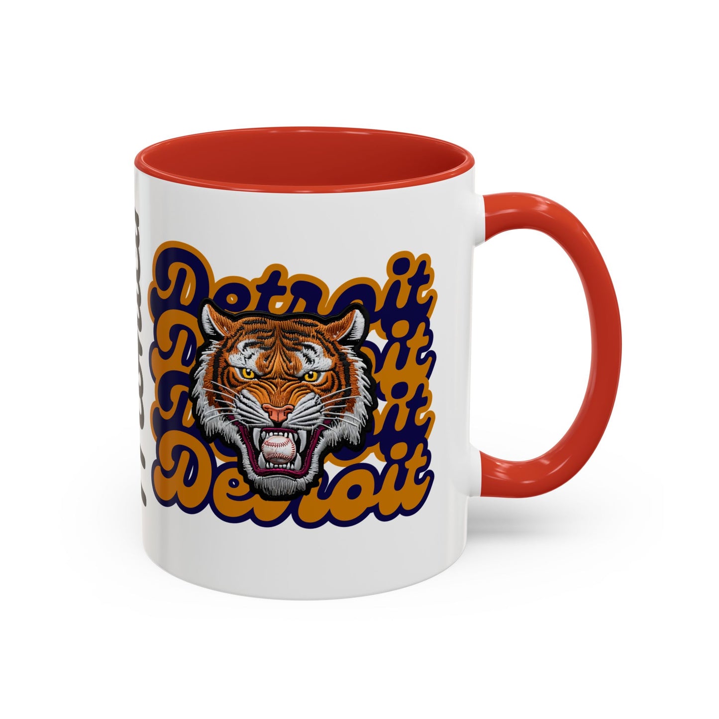 Bold Detroit Baseball, Tiger Coffee Mug, Fun Gift for Detroit Fans, Cute Tea Mug, Customizable Accent Mug, Collectible Sports Mug