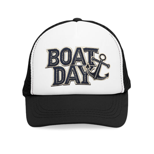 Mesh Cap, Nautical Anchor Boat Day Boat Life, Sailor Hat, Cruise Apparel, Ship Theme Trucker Hat, Yacht Life