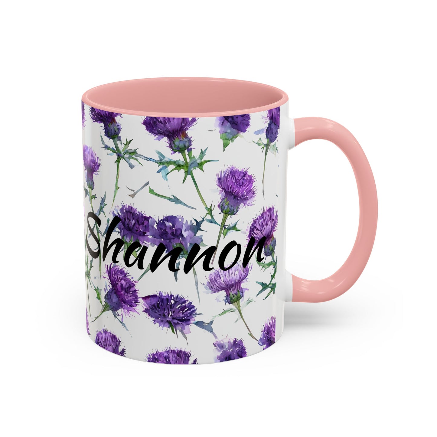 Coffee Mug, Scottish Thistle Design, Tea Cup, Floral Pattern, Gift for Her, Ceramic Mug, Kitchen Decor, Unique Mug, Personalized