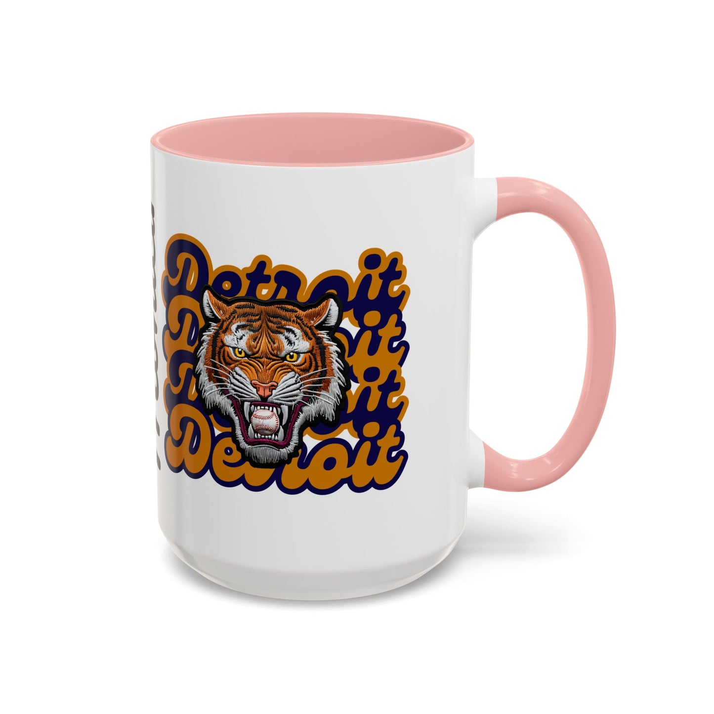 Bold Detroit Baseball, Tiger Coffee Mug, Fun Gift for Detroit Fans, Cute Tea Mug, Customizable Accent Mug, Collectible Sports Mug