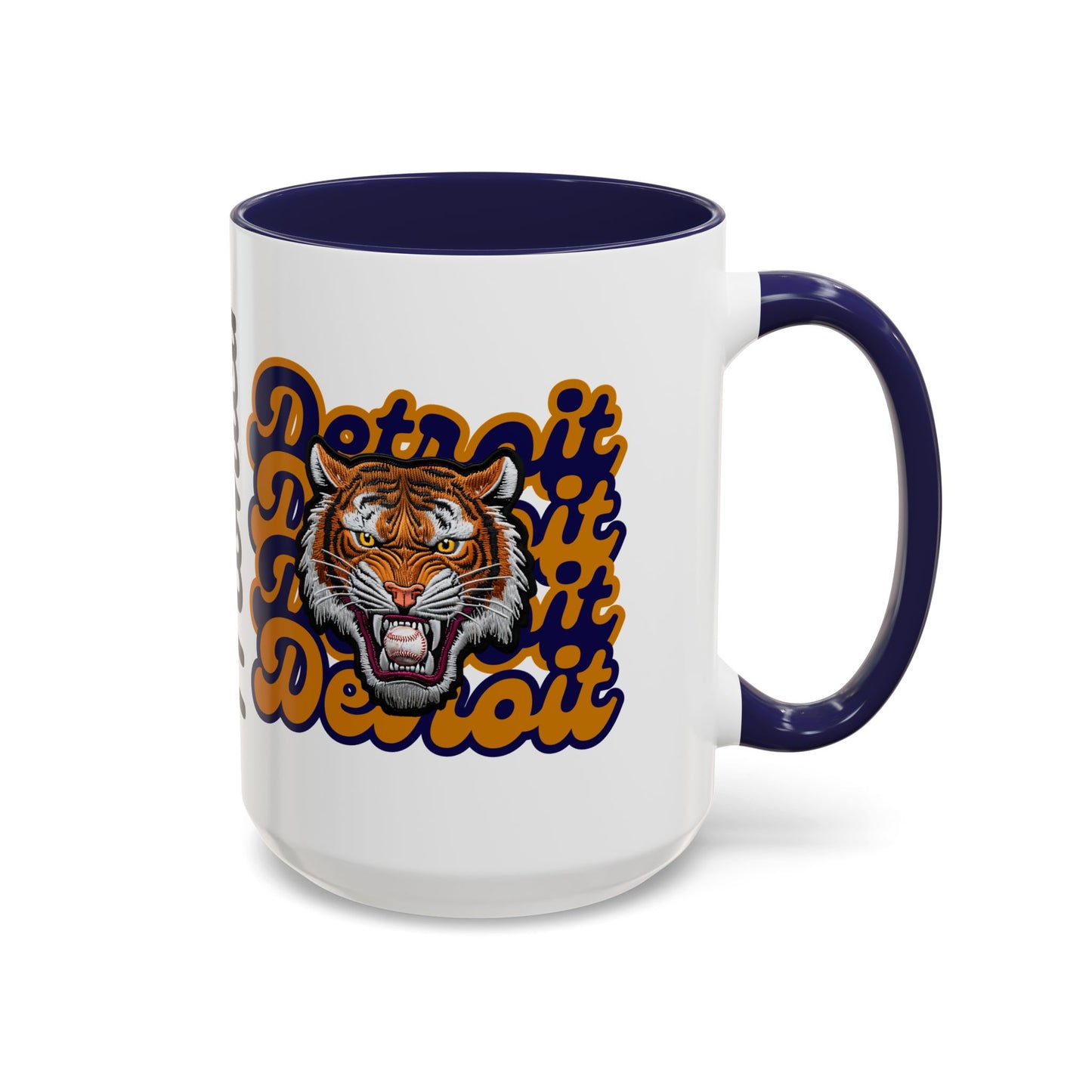 Bold Detroit Baseball, Tiger Coffee Mug, Fun Gift for Detroit Fans, Cute Tea Mug, Customizable Accent Mug, Collectible Sports Mug