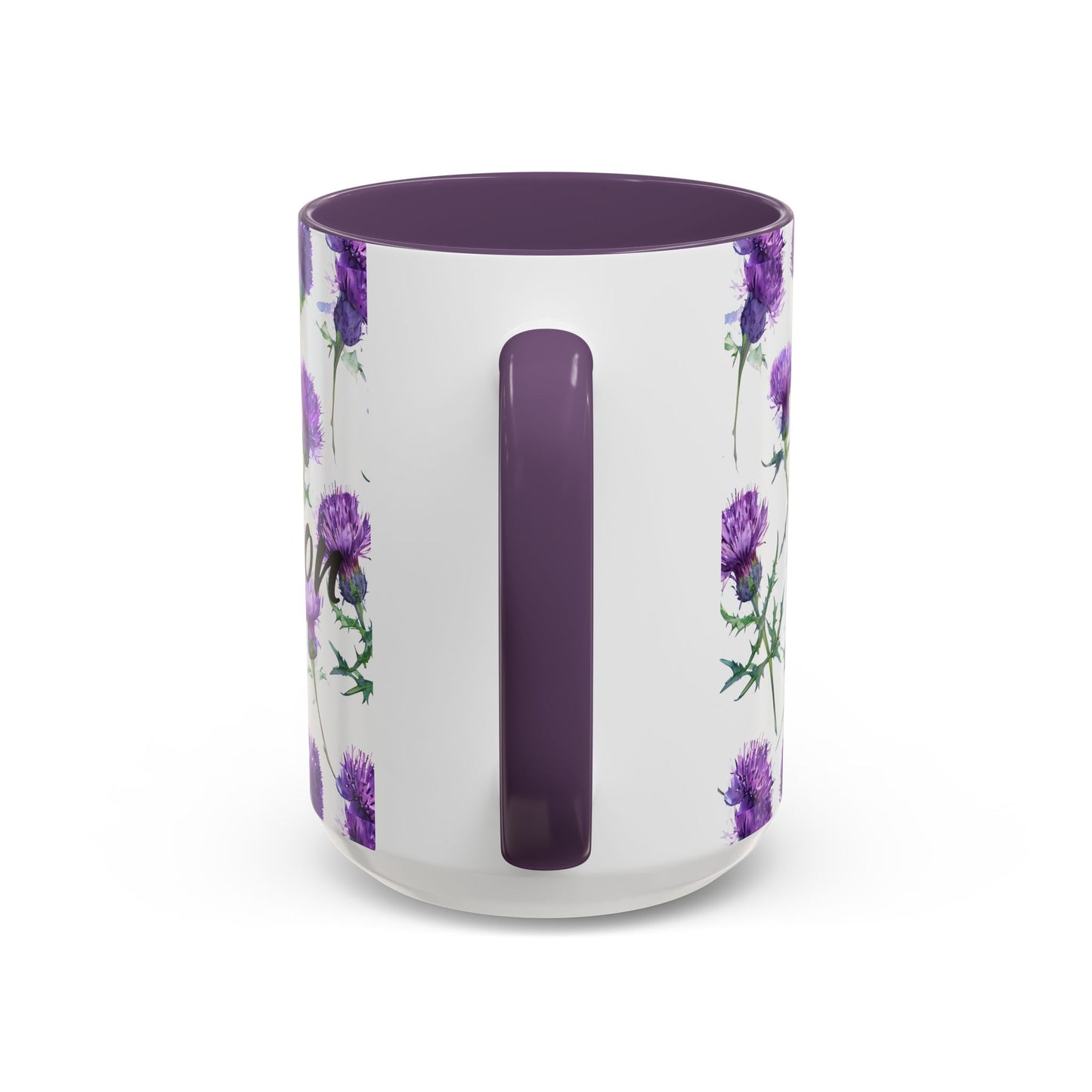 Coffee Mug, Scottish Thistle Design, Tea Cup, Floral Pattern, Gift for Her, Ceramic Mug, Kitchen Decor, Unique Mug, Personalized