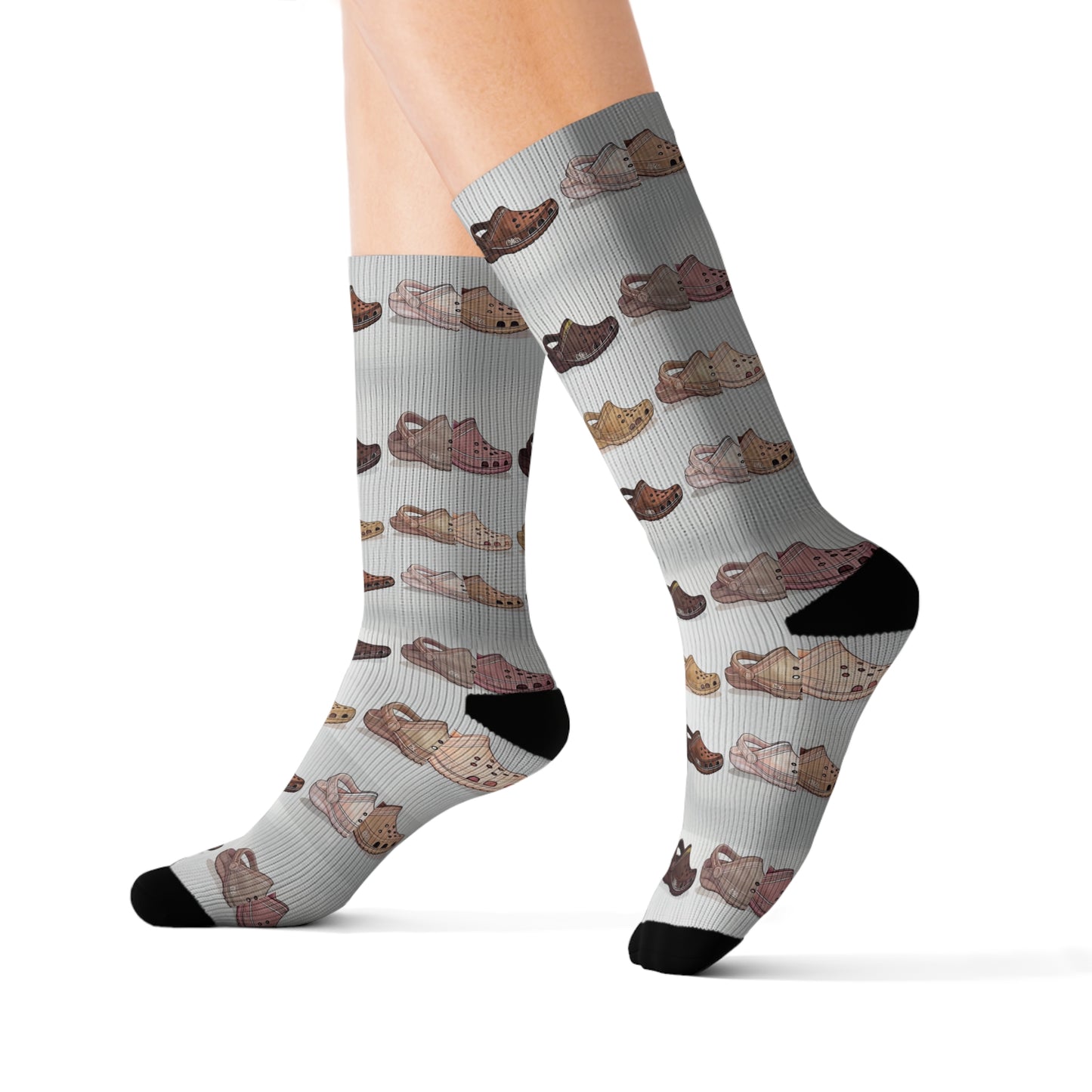Sublimation Socks - Croc Socks Sublimation Design, Fun and Colorful Footwear, Perfect for Animal Lovers, Unique Gift Idea, Custom Printed