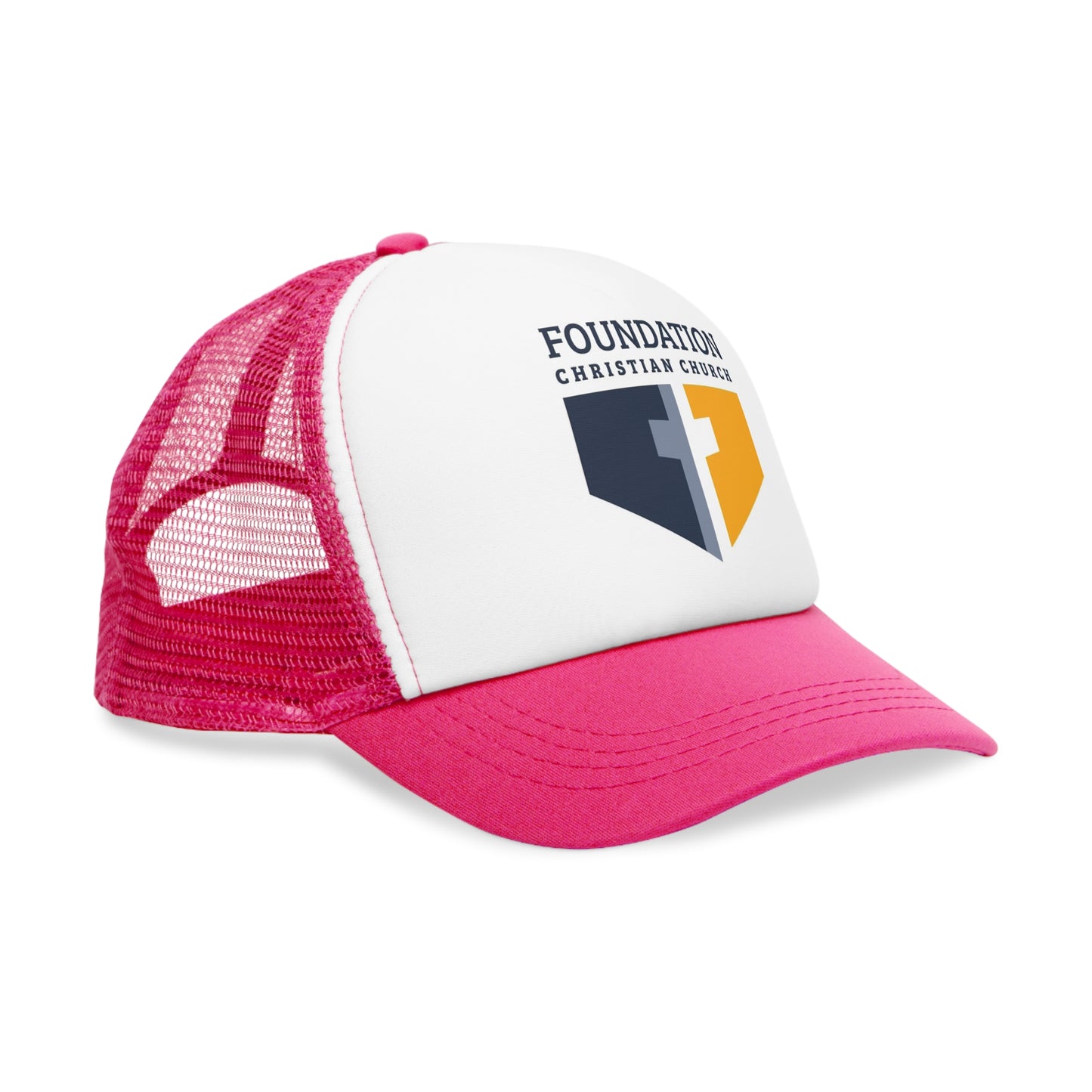 Foundation Christian Church Mesh Cap, Oakland University, Michigan, Faith, Cross, Baseball Hat, College, Rochester Michigan