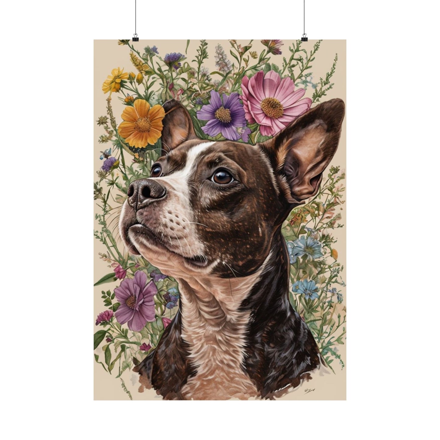 Poster - Jack Russel Boston Terrier Mix BoJack Matte Vertical