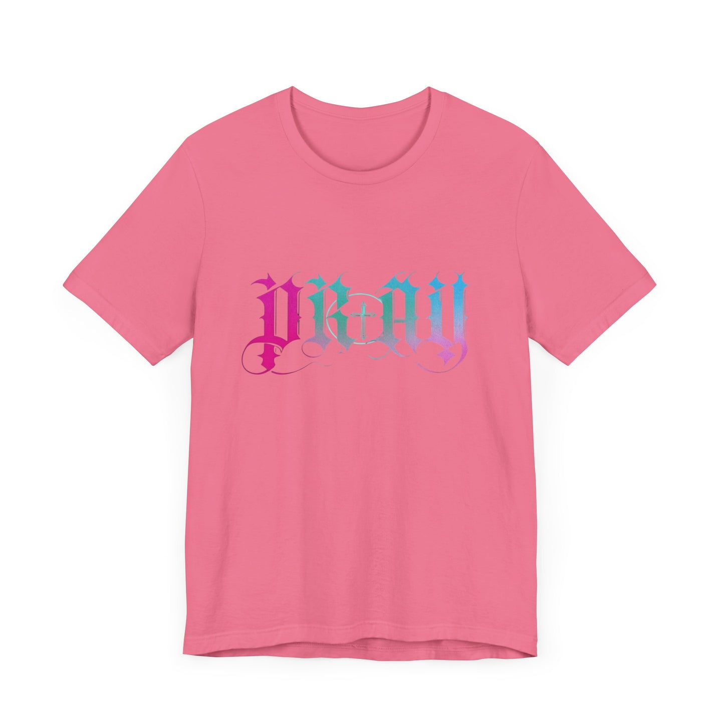 Pray with Cross Unisex T-Shirt, Religious Graphic Tee, Christian Gift, Bella Canvas Shirt, Unisex Jersey Top
