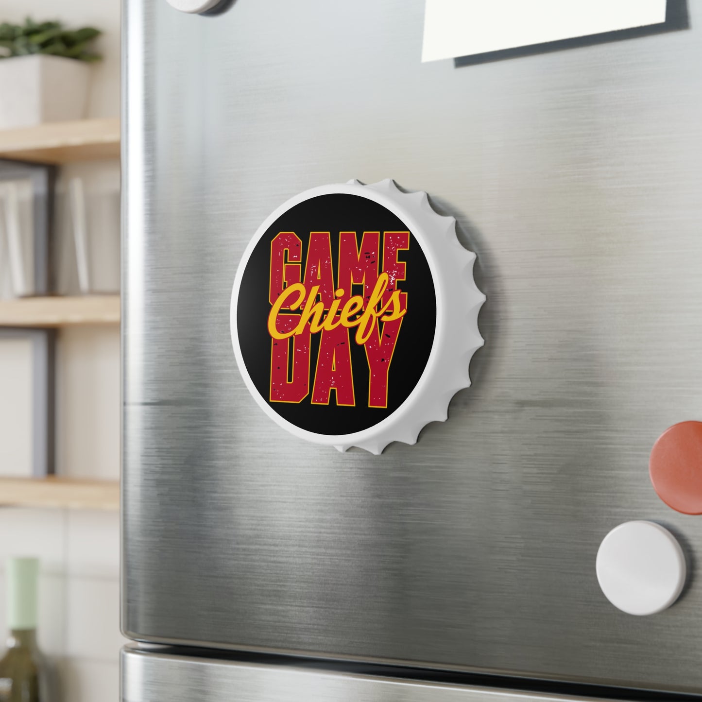 Bottle Opener, Game Day Chiefs, Football, Super Bowl, Kansas City, Man Cave, Valentine's Day Gift, Gifts For Him, Father's Day Gift