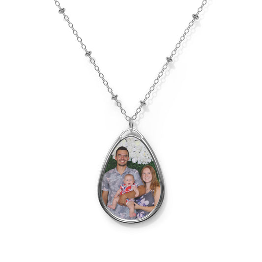 Personalized Custom Oval Necklace, Add Photograph, Valentine's Day, Birthday, Mother's Day, Bridal, Bridesmaid Gift, Mother of Bride Gift