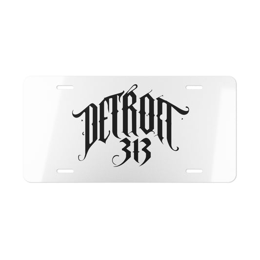 Vanity Plate - Detroit Sports Fan - New Car Gift, Detroit 313, Lions Tigers Red Wings Pistons, Detroit Grit