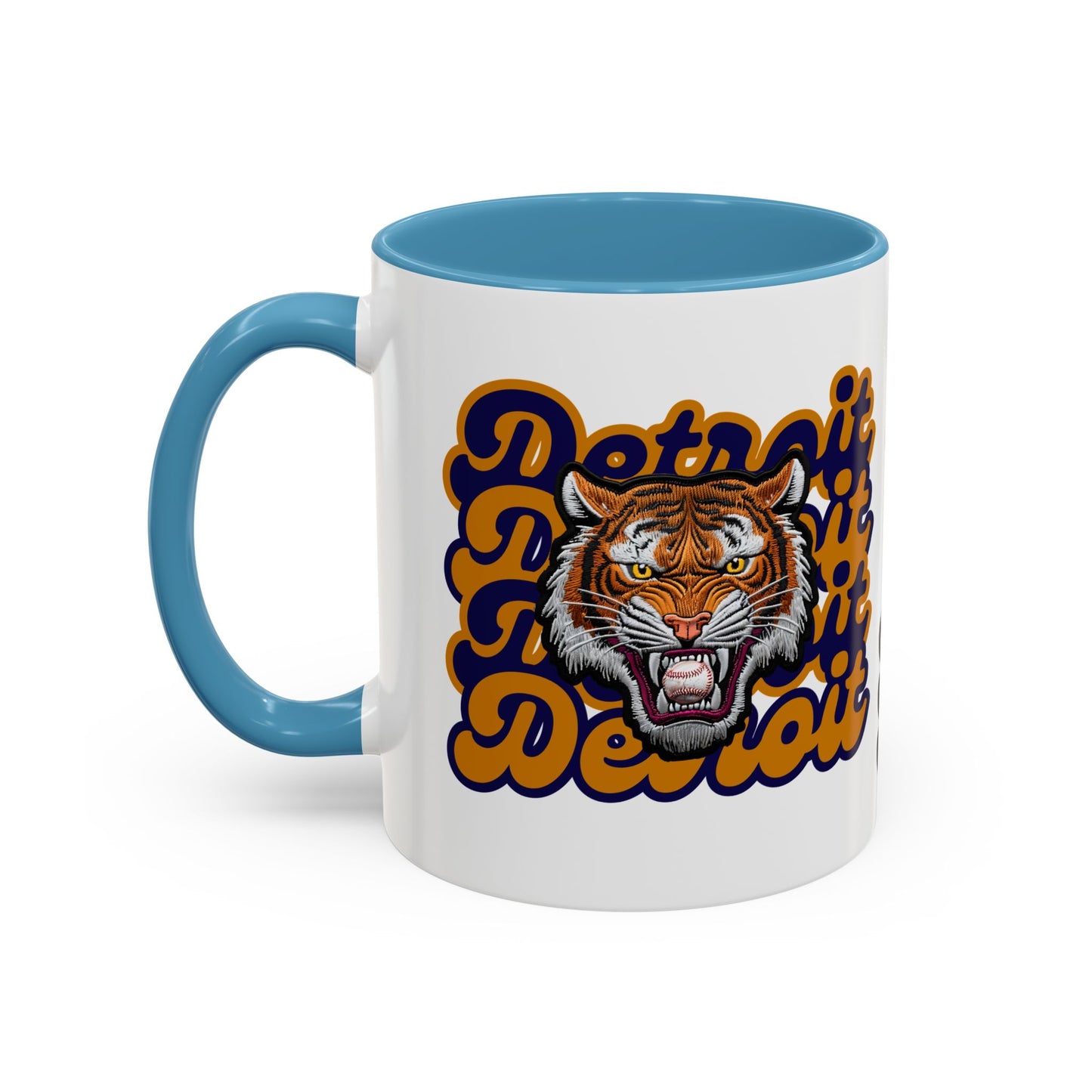 Bold Detroit Baseball, Tiger Coffee Mug, Fun Gift for Detroit Fans, Cute Tea Mug, Customizable Accent Mug, Collectible Sports Mug