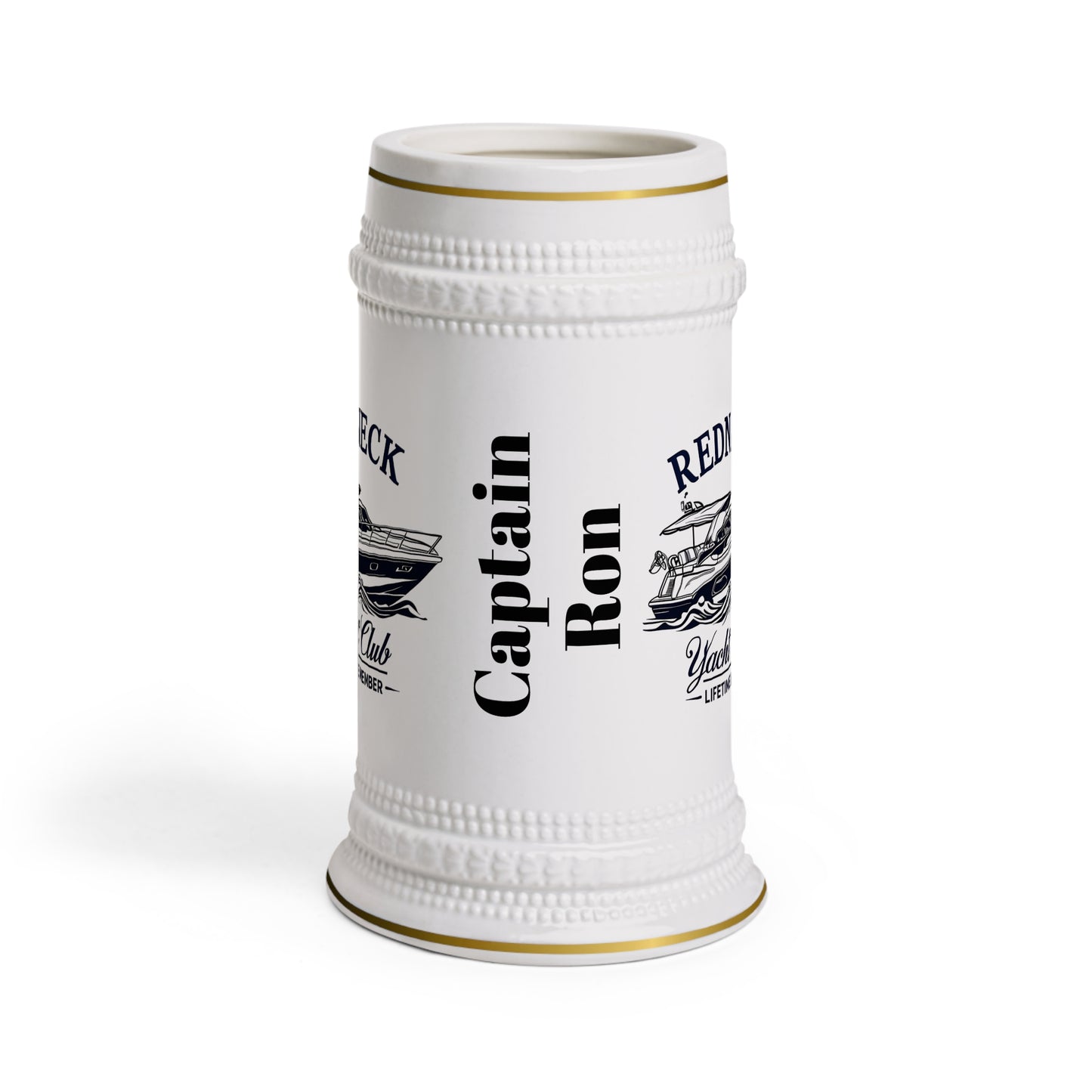 Nautical Stein Mug for Boat Lovers, Captain Gift, Redneck Yacht Club Collector, Summer Parties, Father's Day Celebrations, Funny Boating