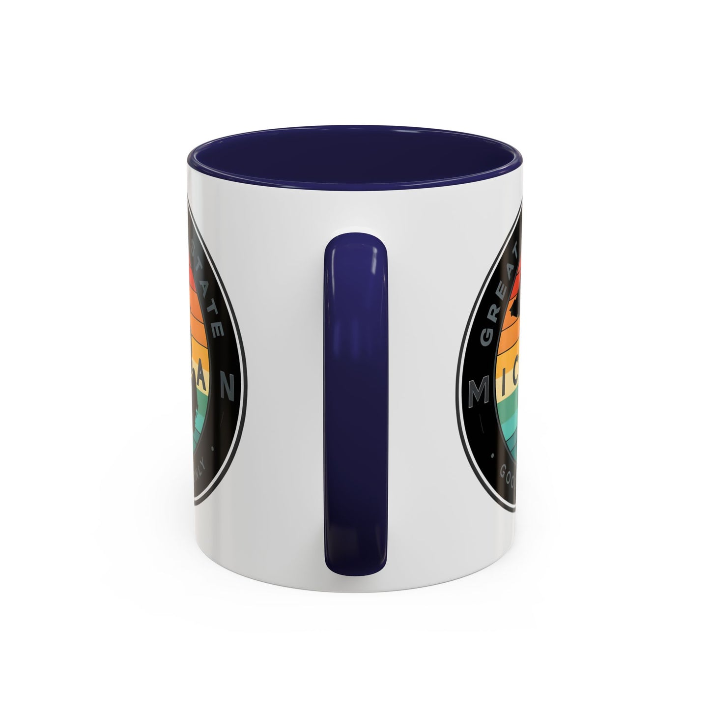 Michigan Accent Coffee Mug, Great Lakes State Cup, Personalized Gift for Michiganders, Camping, Boating, Good Vibes Only