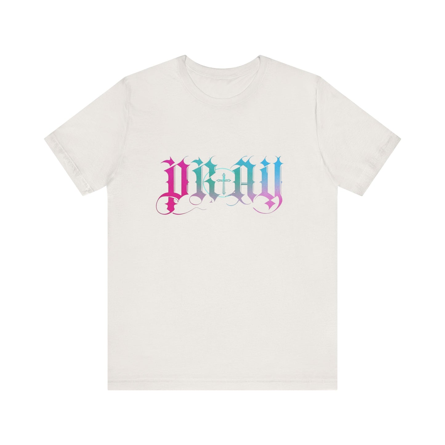 Pray with Cross Unisex T-Shirt, Religious Graphic Tee, Christian Gift, Bella Canvas Shirt, Unisex Jersey Top
