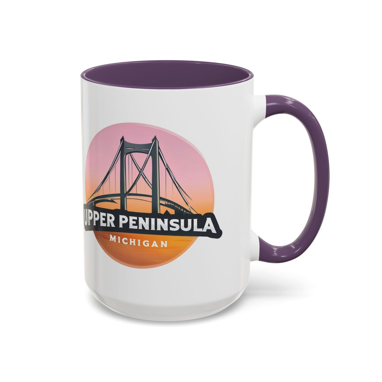 Coffee Mug, Mackinac Bridge Upper Peninsula Michigan Personalized Cup, Mackinac Island, Custom Name Mug, Gift for Coffee Lover, Travel Mug,