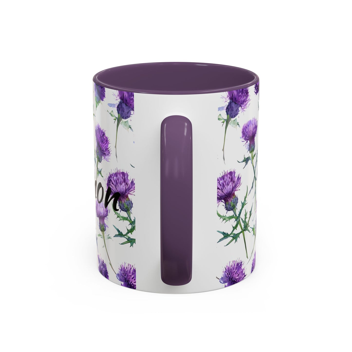 Coffee Mug, Scottish Thistle Design, Tea Cup, Floral Pattern, Gift for Her, Ceramic Mug, Kitchen Decor, Unique Mug, Personalized